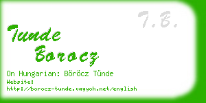 tunde borocz business card